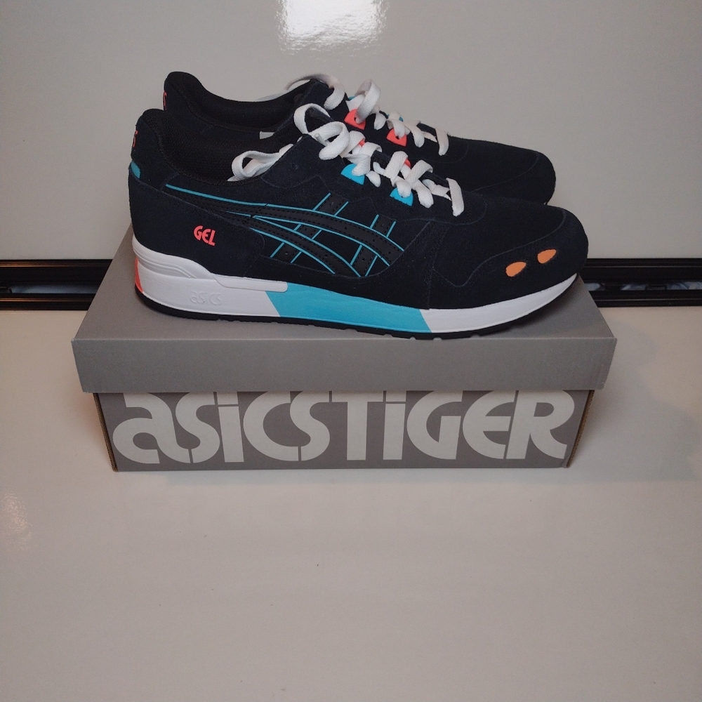 ASICS Gel-Lyte Mens Black Blue and Red Sneakers